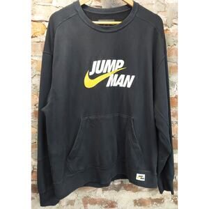 Air Jordan Sweatshirt Mens Sz XL Long Sleeve Uni Pocket JumpMan Logo gB